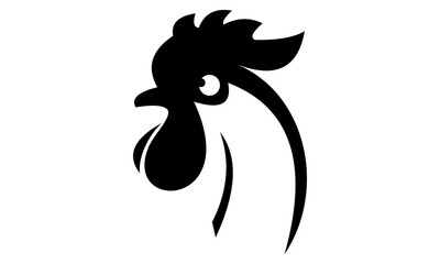 chicken head vector illustration logo