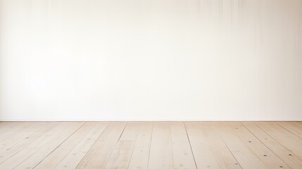 Empty Room With Wooden Floor and White Walls. Copy space