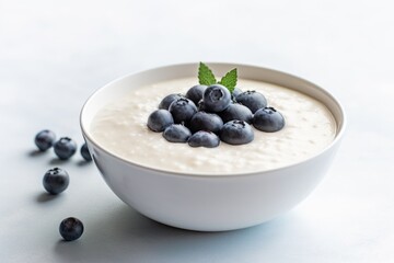 Oatmeal porridge with blueberries