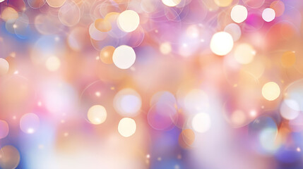 Obraz premium An abstract bokeh background in rainbow colors Created with generative AI.