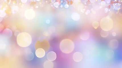 Obraz premium An abstract bokeh background in rainbow colors Created with generative AI.