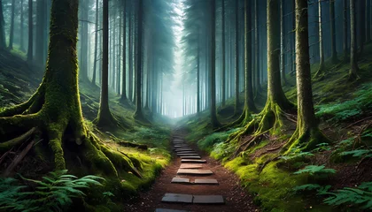 Fototapeten Path through the forest © janzwolinski
