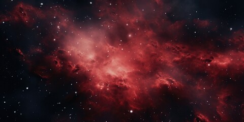 A captivating image of a red nebula with stars in the background. Perfect for space enthusiasts and science-related projects