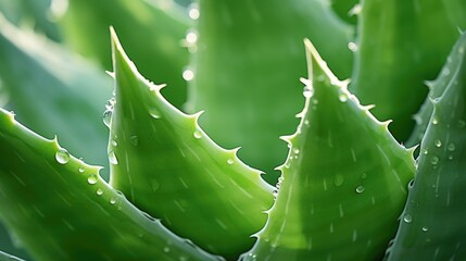 A detailed view of a plant with glistening water droplets. Perfect for nature enthusiasts and botanical presentations