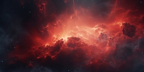 Naklejka premium A picture of a space filled with red and black clouds. Perfect for adding a dramatic and mysterious touch to any project