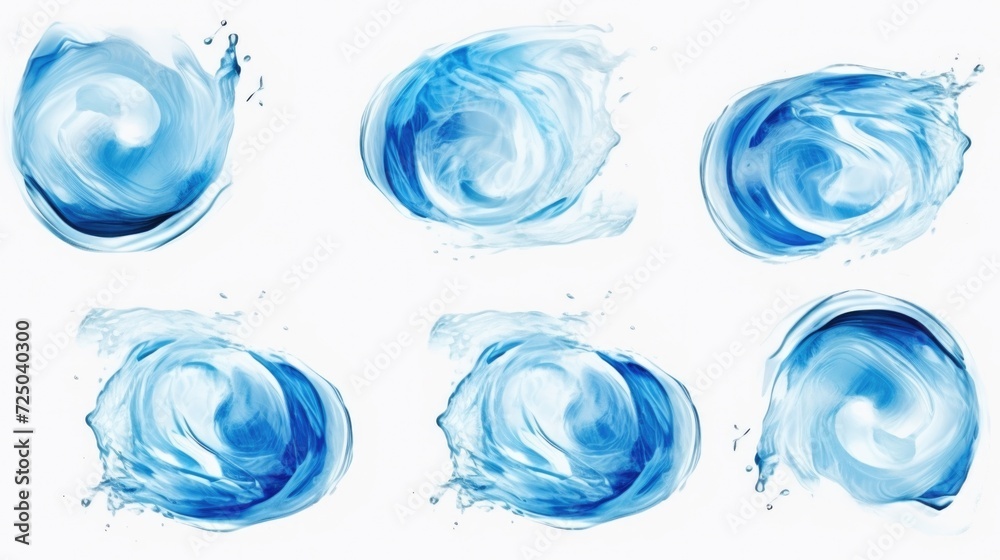 Canvas Prints blue swirls on a white background. suitable for various design projects