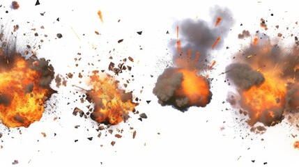 Dynamic Orange Explosion Art