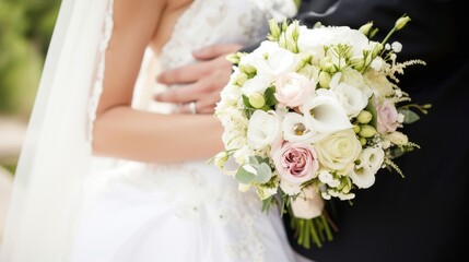 Obraz na płótnie Canvas Wedding Bouquet Close-Up Elegance