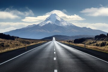 the road leading to mount cook - obrazy, fototapety, plakaty