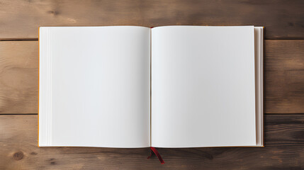 Open book with blank pages. Mockup.
