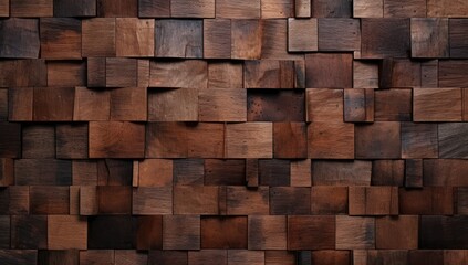 the wooden block wall design - obrazy, fototapety, plakaty