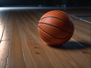 A basketball ball on a floor