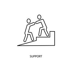 support concept line icon. Simple element illustration. support concept outline symbol design.