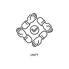 unity concept line icon. Simple element illustration. unity concept outline symbol design.