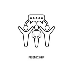 friendship concept line icon. Simple element illustration. friendship concept outline symbol design.