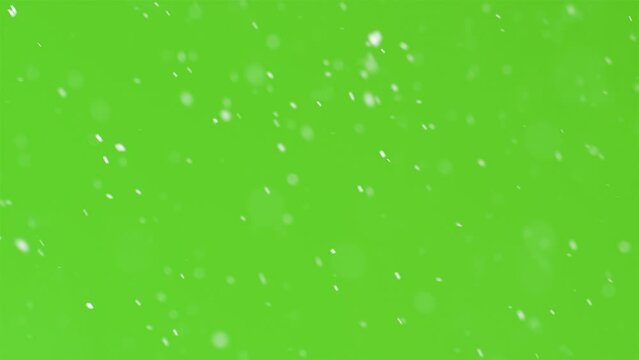 Snow snowing winter video overlay green screen background