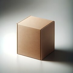 Simple yet elegant brown carton cardboard box, presented as a mock-up with ample copy space