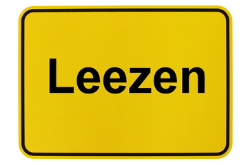 Illustration eines Ortsschildes der Gemeinde Leezen in Mecklenburg-Vorpommern