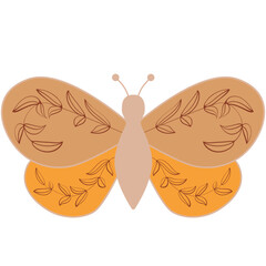 Flat butterfly icon vector illustration