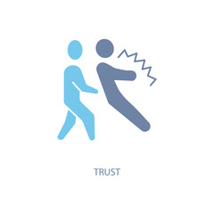 trust concept line icon. Simple element illustration. trust concept outline symbol design.