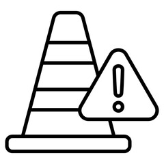 Safety Cone  Icon Element For Design