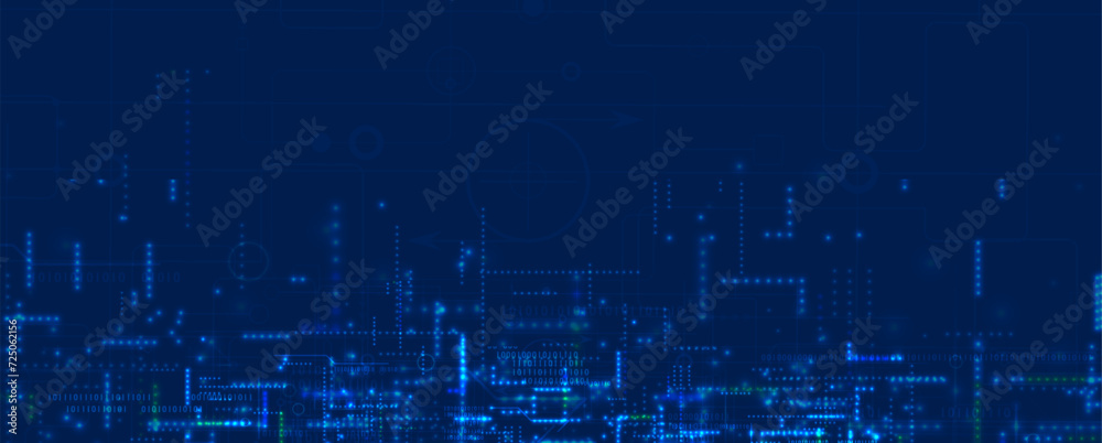 Aufkleber Abstract futuristic circuit computer internet technology board business dark background