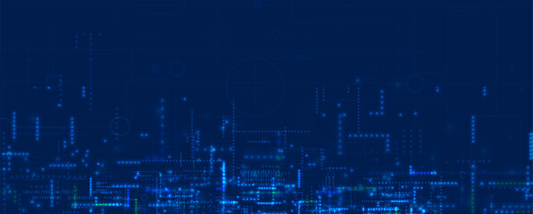 Fototapeta premium Abstract futuristic circuit computer internet technology board business dark background