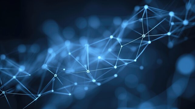 Abstract image of blue network connections, representing digital connectivity