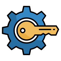 Key Management  Icon Element For Design