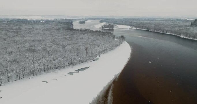 winter river