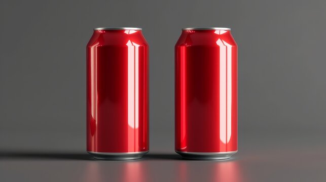 soda can 3d icon. red soda can vector 3d illustration