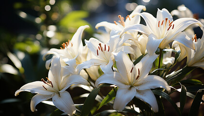 Obraz premium Freshness and beauty in nature, a blooming flower generated by AI