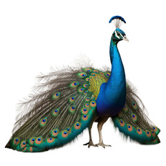 Obraz premium peacock with feathers out