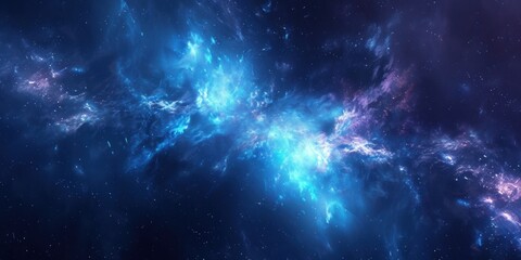 Blue and Purple Space Filled With Stars