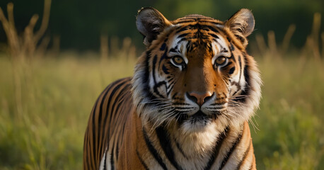 Obraz premium Front photo of a tiger