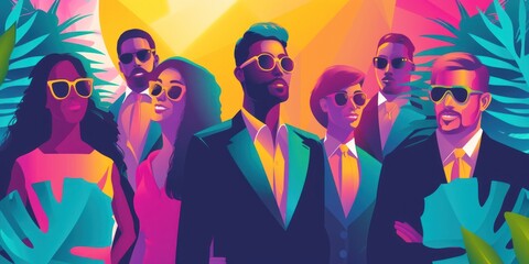 Group of People Wearing Sunglasses