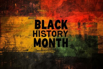 Red, yellow, and green Black History Month banner Generative AI