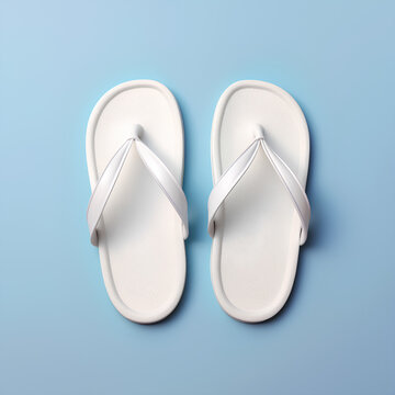 White flip-flops for models. Smooth bottom.