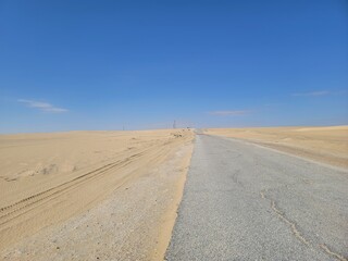 road in desert. Picture Of A Desert Landscape

