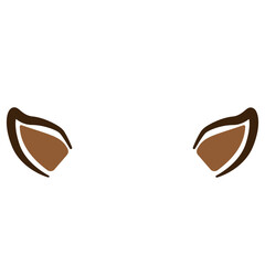 Flat ear icon