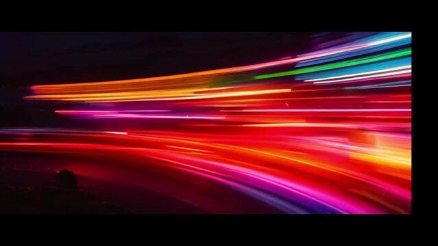 abstract light trails on the dark background