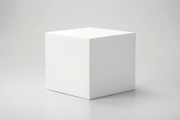White box package isolated on white background. Generative AI - obrazy, fototapety, plakaty