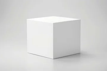 Fotobehang White box package isolated on white background. Generative AI © Haruki