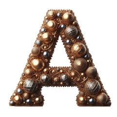 Obraz premium Isolated 3D Letter on a Clear PNG Canvas Generative AI 