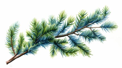 seamless background with coniferous branches pattern, coniferous, fir, 