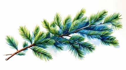 Obraz premium seamless background with coniferous branches pattern, coniferous, fir, 