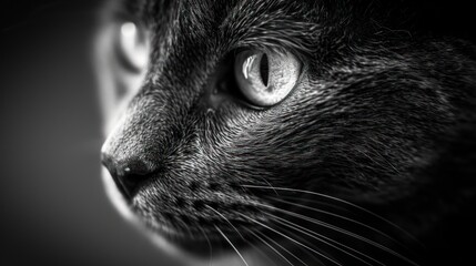  a close up of a cat's face with a black and white photo of the cat's eyes.