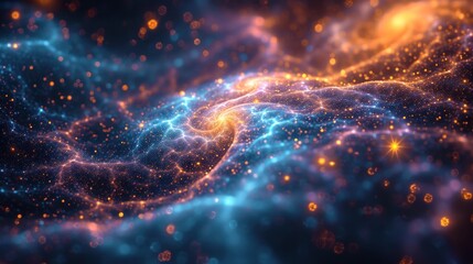  a close up of a very colorful space filled with stars and a black hole in the center of the space.