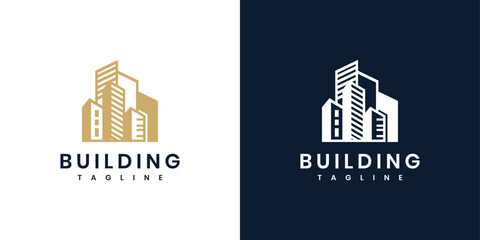 Real estate building logo design tamplate.	