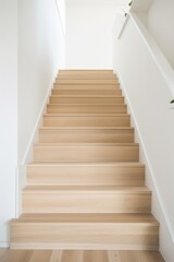 Fototapeta na wymiar a wooden stairs in a house